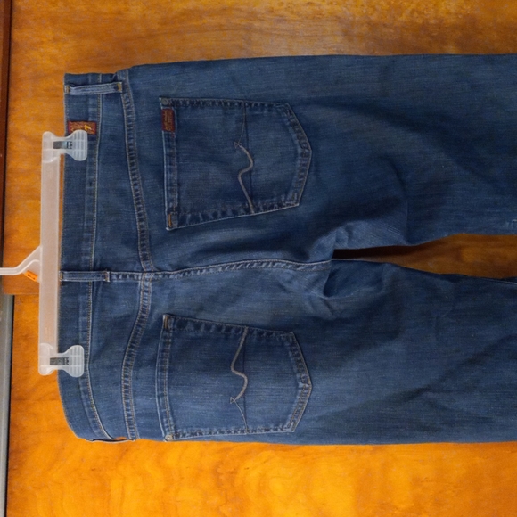 Men's 7 For All Mankind Button Fly, Dark Wash, Straight Leg Jeans *W36"/L43"* - Picture 5 of 13